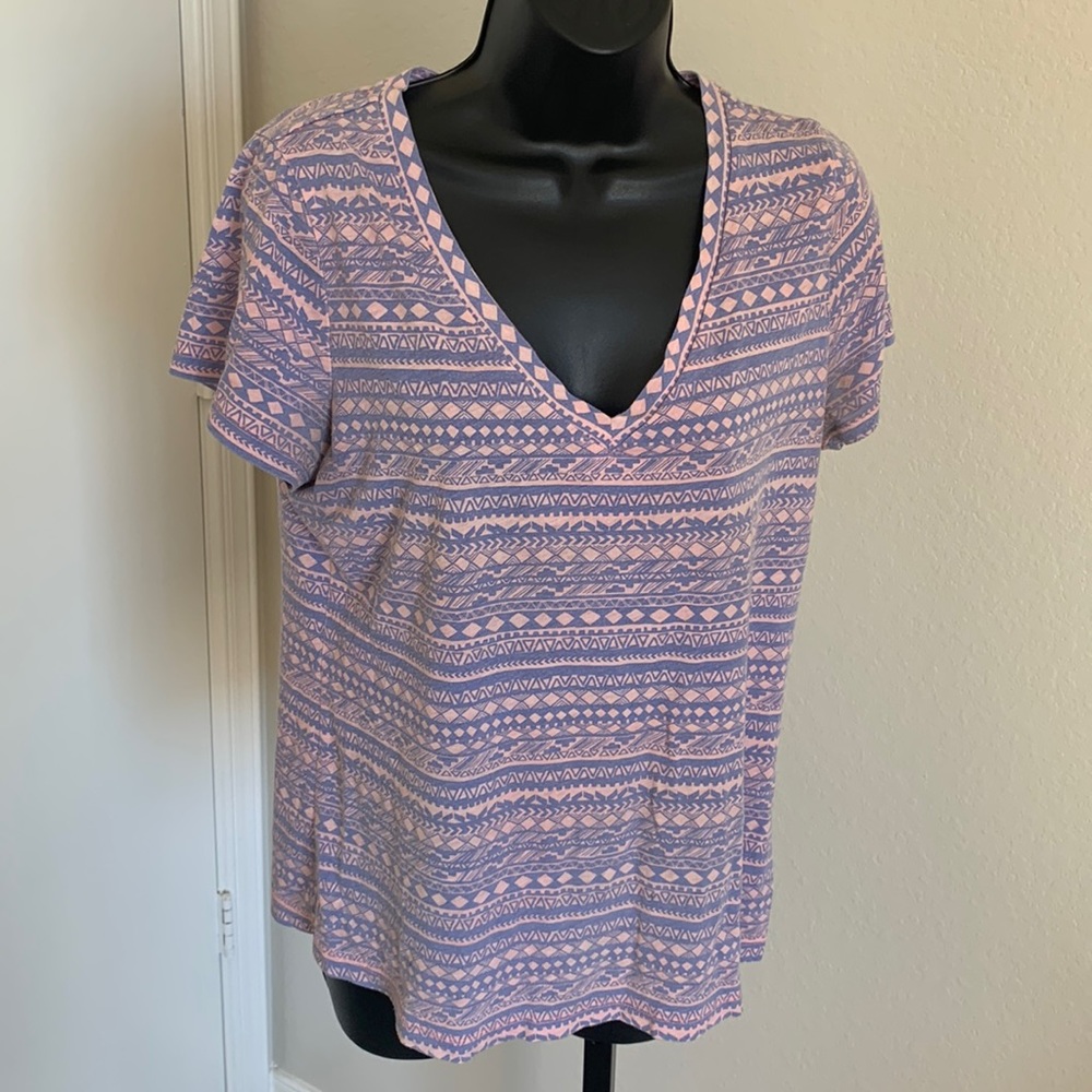 Mossimo Colorful Pink Patterned Shirt